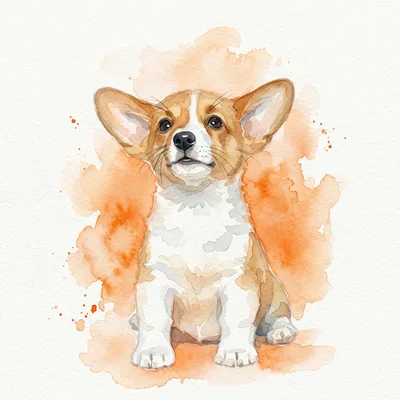 Mochi - Watercolor portrait example